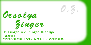 orsolya zinger business card